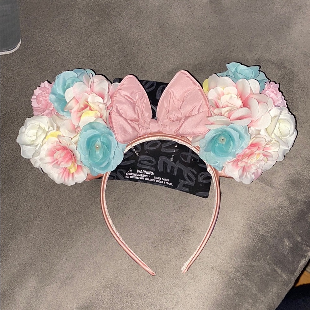 Disney Floral Minnie Mouse Ear Headband Aldi exclusive - Picture 1 of 2